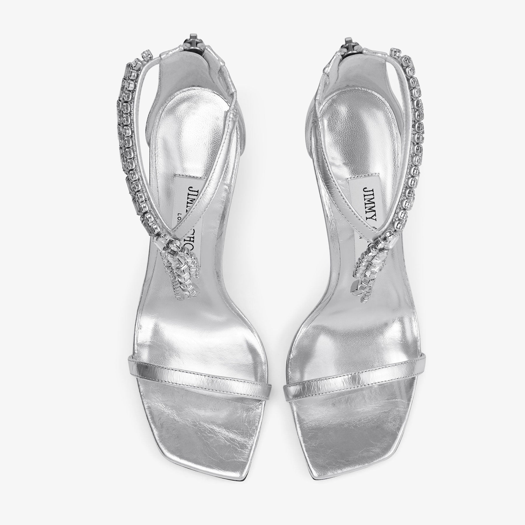 Verity Sandal 100 Silver Vintage Metallic Leather Sandals
