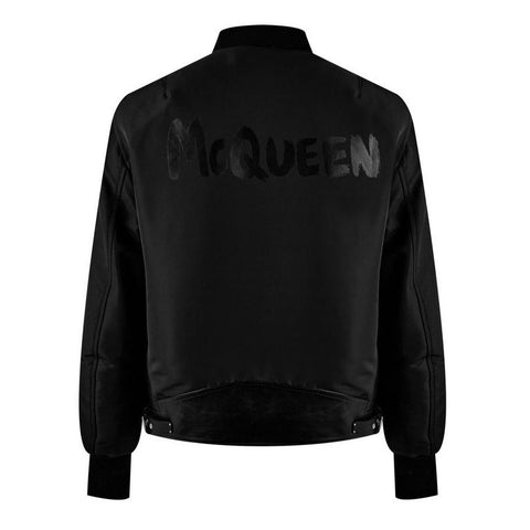 Alexendar Mcqueen Leather And Fabric Jacket