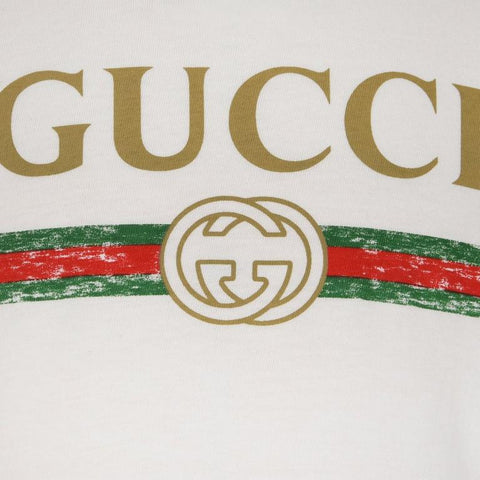 Juniors' Fake Logo Cotton T-Shirt