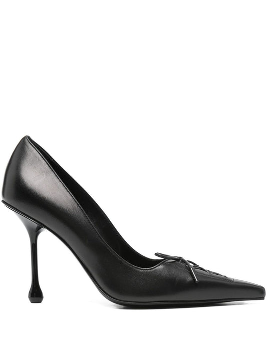 95mm Scarlett lace-up pointed-toe pumps
