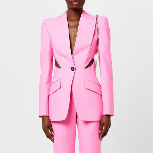 Slashed Single-Breasted Blazer