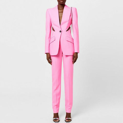 Slashed Single-Breasted Blazer