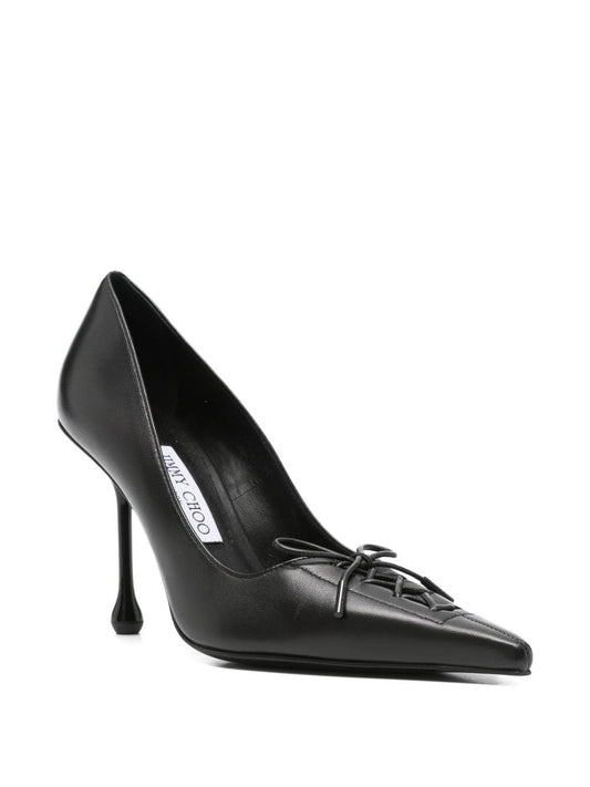 95mm Scarlett lace-up pointed-toe pumps