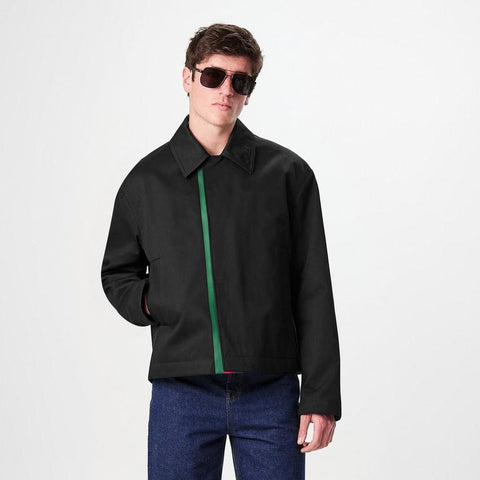 Embossed Cotton Gabardine Jacket