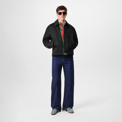 Embossed Cotton Gabardine Jacket