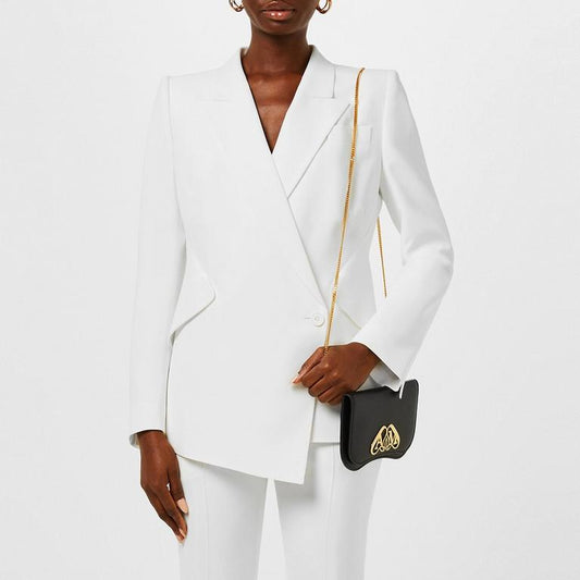 Leaf Crepe Drop Hem Blazer