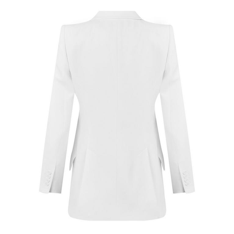 Leaf Crepe Drop Hem Blazer