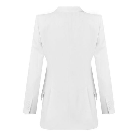 Leaf Crepe Drop Hem Blazer