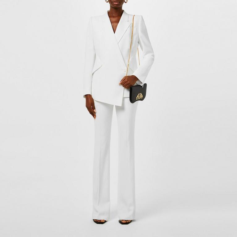 Leaf Crepe Drop Hem Blazer