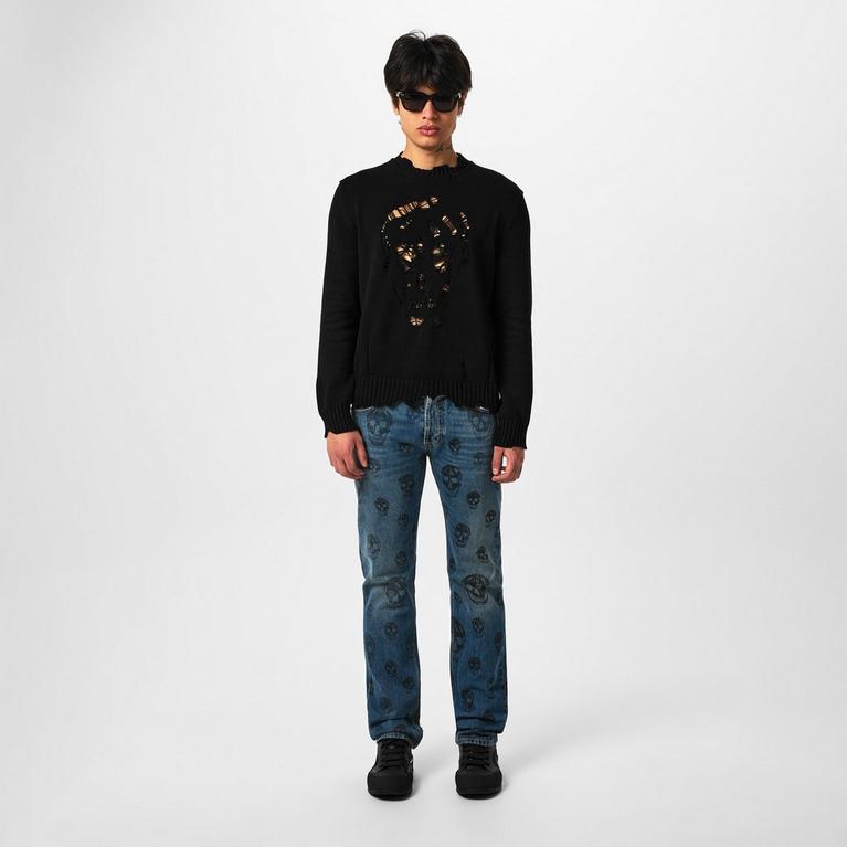 Alexander McQueen Skull Print Jeans
