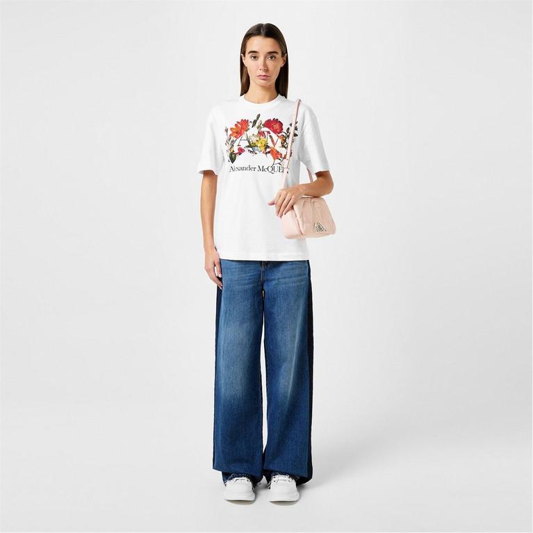 Alexander McQueen Dutch Flower Logo T-Shirt