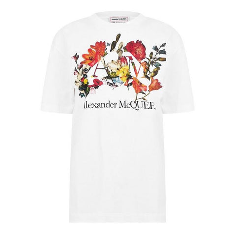 Alexander McQueen Dutch Flower Logo T-Shirt