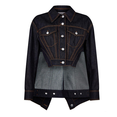 Denim Slashed Panelled Jacket