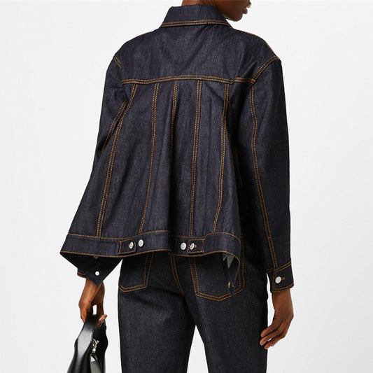 Denim Slashed Panelled Jacket