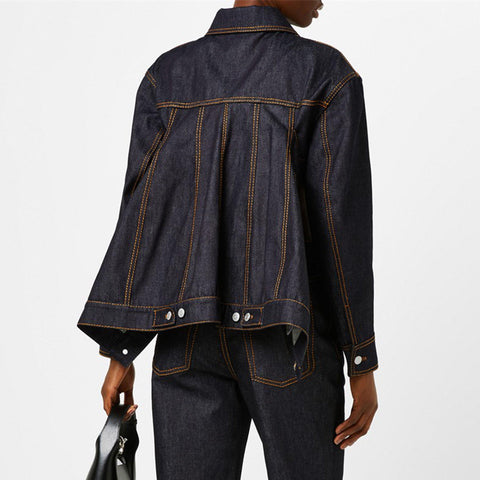 Denim Slashed Panelled Jacket