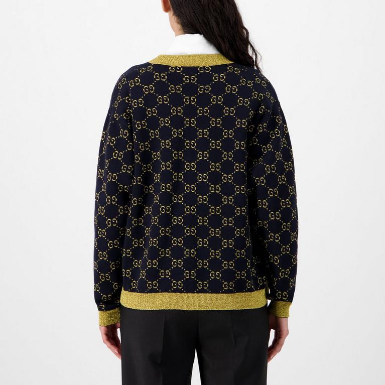 Women's GG Cotton Lamé Cardigan
