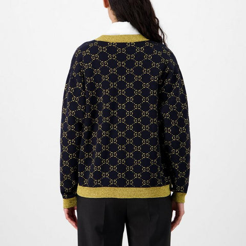 Women's GG Cotton Lamé Cardigan