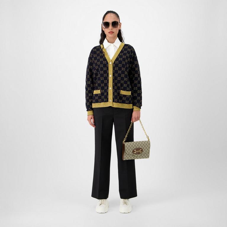Women's GG Cotton Lamé Cardigan