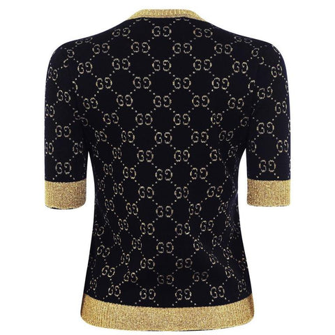 Women's Logo Cotton GG Lamé Top