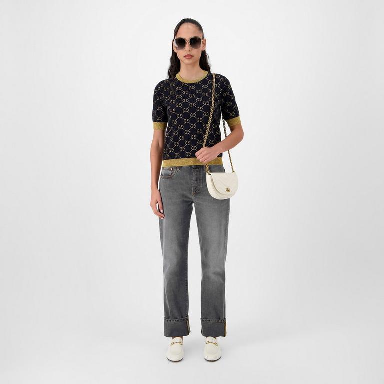 Women's Logo Cotton GG Lamé Top