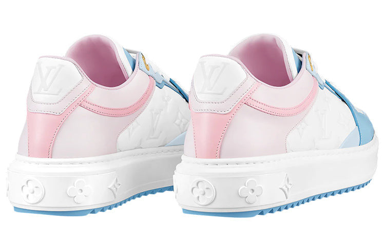 (WMNS) LOUIS VUITTON Time Out Sneakers 'White Monogram with Blue Pink' 1A9QB4