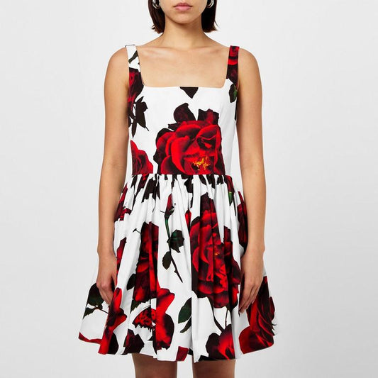 Floral Print Flared Mini Dress