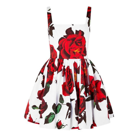 Floral Print Flared Mini Dress