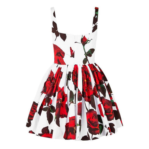 Floral Print Flared Mini Dress