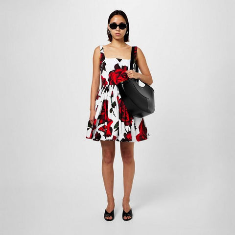 Floral Print Flared Mini Dress
