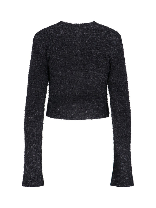 Button crop cardigan