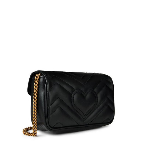 Women's Chevron Leather GG Marmont Super Mini Bag