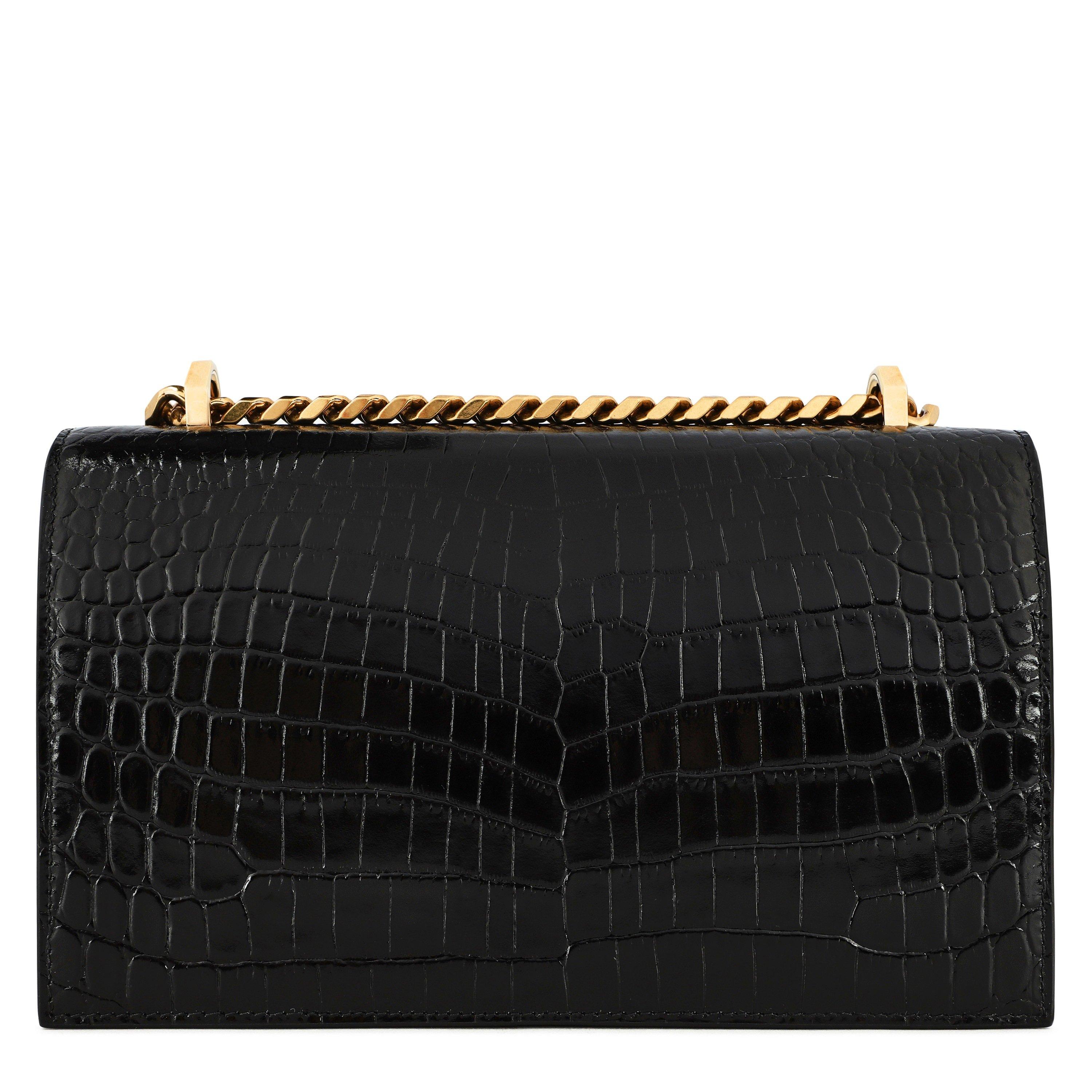 Crocodile Effect Jewelled Satchel