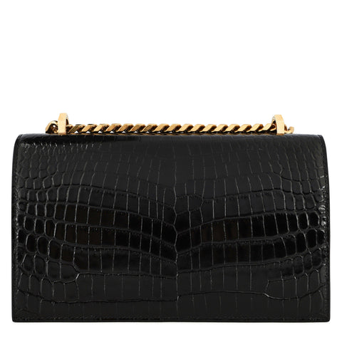 Crocodile Effect Jewelled Satchel
