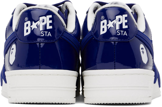 White & Navy BAPE STA OS #3 Sneakers