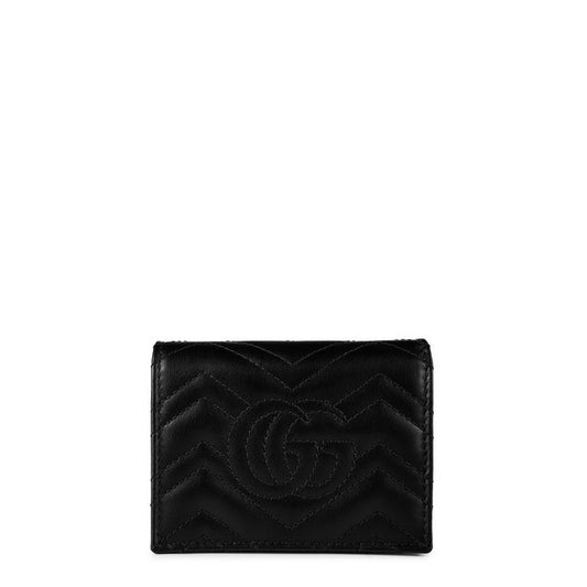 Women's GG Motif Leather Marmont Card Case Wallet