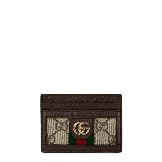Women's Logo Canvas Ophidia Card Case Holder