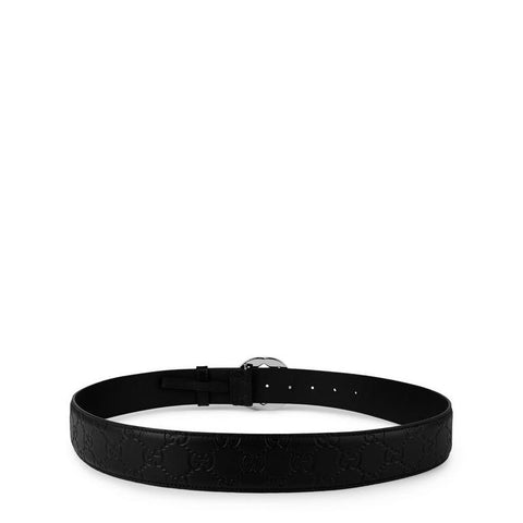 Men's Logo Leather GG Interlocked Embossed Belt
