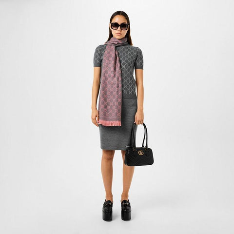 Women's GG Logo Wool Scarf