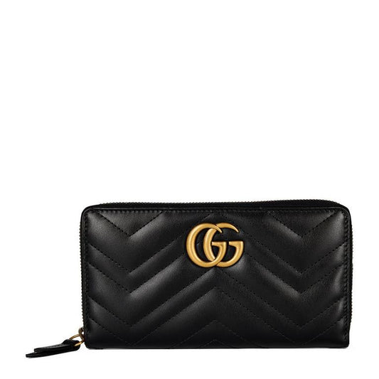 Women's Leather GG Marmont Zip Around Wallet