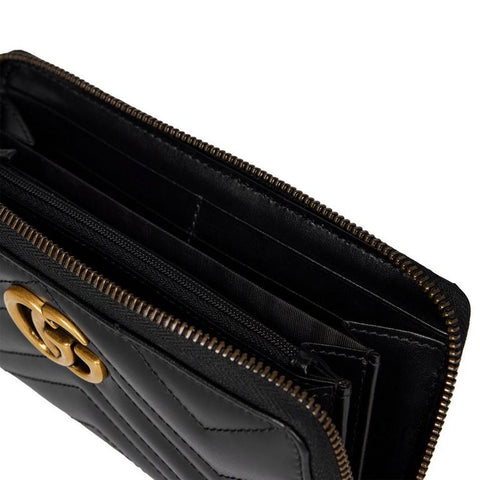 Women's Leather GG Marmont Zip Around Wallet