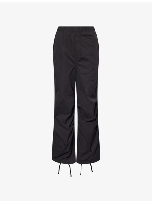 Crystal-Logo Straight-Leg Woven Army Trousers