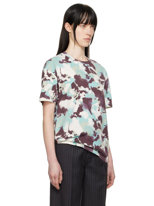 Blue & Purple Map Camo Oversized T-shirt