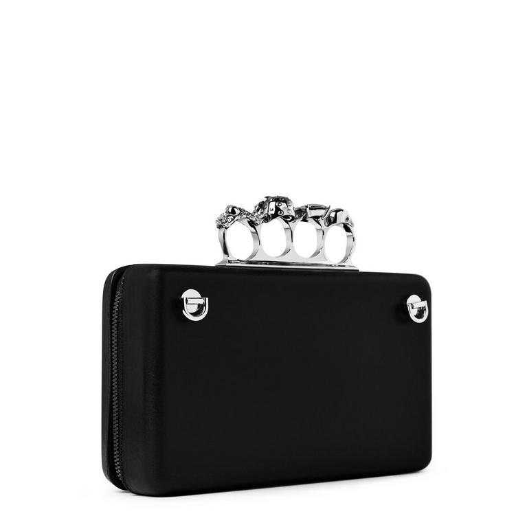 Twisted Leather Clutch Bag