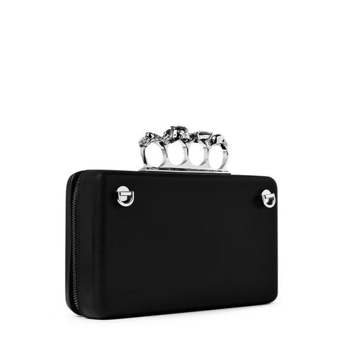 Twisted Leather Clutch Bag