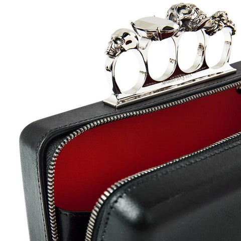Twisted Leather Clutch Bag
