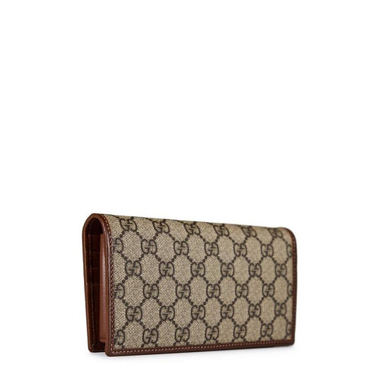 Horsebit 1955 Leather-Trimmed Printed Coated-Canvas Wallet