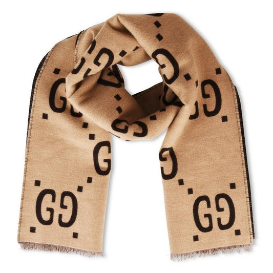 Men's Jacquard Wool GG Scarf