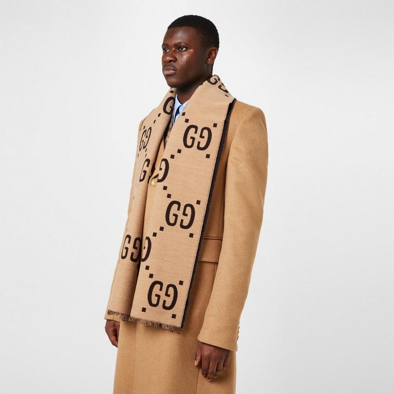 Men's Jacquard Wool GG Scarf