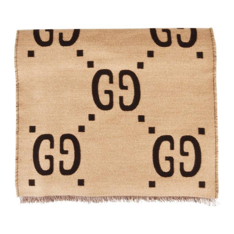Men's Jacquard Wool GG Scarf