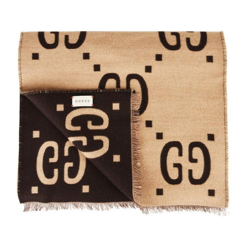 Men's Jacquard Wool GG Scarf